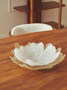 Galene Fluted White Glass Plate