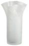 Galene Fluted White Glass Vase