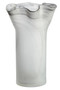 Galene Fluted Grey Glass Vase