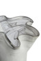 Galene Fluted Grey Glass Vase