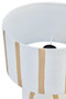 Carta Brown and White Stripe Papier Mache Table Lamp