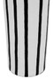 Carta Black and White Stripe Papier Mache Domed Floor Lamp