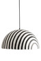 Carta Black and White Stripe Papier Mache Domed Pendant Light