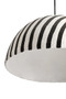 Carta Black and White Stripe Papier Mache Domed Pendant Light
