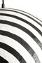 Carta Black and White Stripe Papier Mache Domed Pendant Light