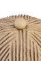 Carta Taupe Etched Linear Design Papier Mache Domed Table Lamp
