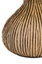 Carta Taupe Etched Linear Design Papier Mache Domed Table Lamp