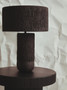 Carta Black Etched Linear Design Papier Mache Table Lamp