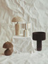 Carta Black Etched Linear Design Papier Mache Table Lamp