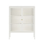 Addison Warm White Metal and Fluted Glass Door Cabinet
