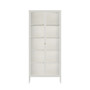 Addison Warm White Metal Fluted Glass Door Tall Cabinet