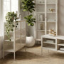 Addison Warm White Metal Fluted Glass Door Tall Cabinet