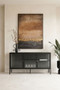 Addison Black Metal and Fluted Glass Door Sideboard