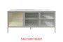 Addison Warm White Metal Fluted Glass Door Sideboard
