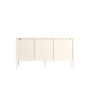 Addison Warm White Metal Fluted Glass Door Sideboard