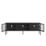 Addison Black Metal and Fluted Glass Door Media Unit