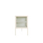 Addison Warm White Metal Fluted Glass Door Media Unit