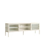Addison Warm White Metal Fluted Glass Door Media Unit