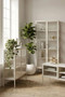 Addison Warm White Metal Fluted Glass Door Media Unit