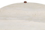 Wilbur Travertine Top and Brown Finish Mango Wood Coffee Table
