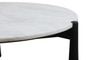 Wilbur White Marble Top and Black Finish Mango Wood Coffee Table