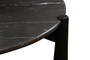 Wilbur Black and White Marble Top Coffee Table with Mango Wood Legs