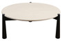 Wilbur Cream Marble Top and Black Mango Wood Coffee Table