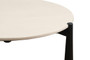Wilbur Cream Marble Top and Black Mango Wood Coffee Table
