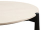 Wilbur Cream Marble Top and Black Mango Wood Coffee Table
