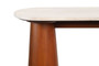 Waris Travertine Top and Brown Mango Wood Console Table