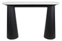 Waris White Marble Top and Black Mango Wood Console Table