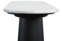 Waris White Marble Top and Black Mango Wood Console Table