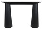Waris White Marble Top and Black Mango Wood Console Table