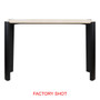 Palermo Cream Marble Top and Black Acacia Wood Console Table