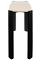 Palermo Cream Marble Top and Black Acacia Wood Console Table