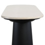 Waris Cream Marble Top and Black Mango Wood Console Table