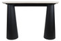 Waris Cream Marble Top and Black Mango Wood Console Table