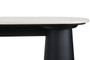 Waris Cream Marble Top and Black Mango Wood Console Table