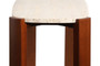 Palermo Travertine Top and Brown Acacia Wood Console Table