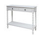 Heritage Two Drawer Bobble Detail Ivory Wooden Console Table