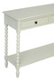 Heritage Two Drawer Bobble Detail Ivory Wooden Console Table