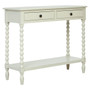 Heritage Two Drawer Bobble Detail Ivory Wooden Console Table