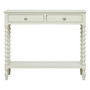 Heritage Two Drawer Bobble Detail Ivory Wooden Console Table