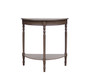 Heritage Dark Brown Half Moon Wooden Console Table