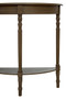Heritage Dark Brown Half Moon Wooden Console Table