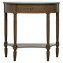 Heritage Dark Brown One Drawer Wooden Console Table