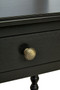 Heritage Two Drawer Bobble Detail Black Wooden Console Table