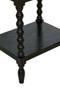 Heritage One Drawer Bobble Detail Black Wooden Bedside Table