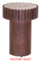 Babel Round Travertine and Mango Wood Side Table
