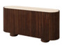 Babel Travertine and Mango Wood 2 Door Curved Sideboard